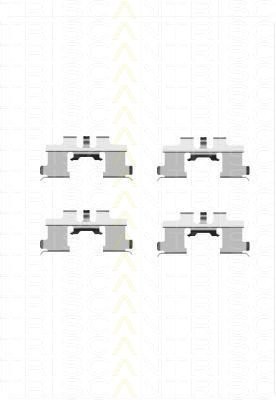 Montagesatz Bremsscheibenbelag TRISCAN für Skoda Roomster 1.2 TSI 