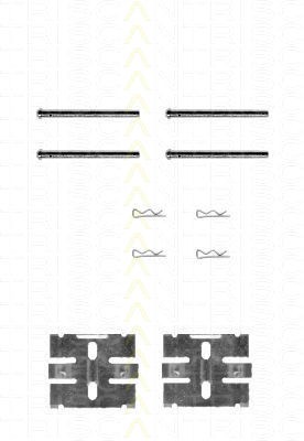 Montagesatz Bremsscheibenbelag TRISCAN für Mazda 323 S IV 1.6 