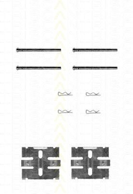Montagesatz Bremsscheibenbelag TRISCAN für Mazda 323 S IV 1.8 16V Turbo 4WD 
