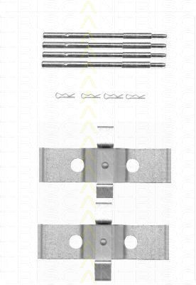 Montagesatz Bremsscheibenbelag TRISCAN für Fiat Ulysse 2.0 
