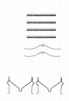 Montagesatz Bremsscheibenbelag TRISCAN für Land Rover Defender Station Wagon 3.9 V8 