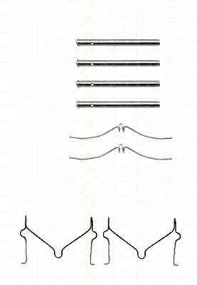 Montagesatz Bremsscheibenbelag TRISCAN für Ford Transit Pritsche/Fahrgestell 2.4 D 