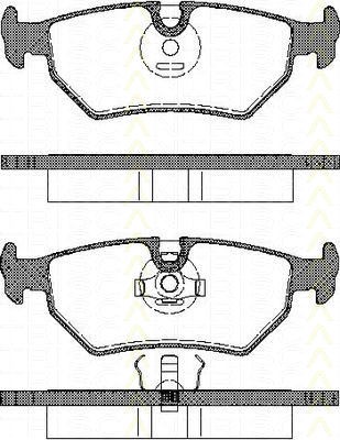 Bremsbelagsatzsatz Hinterachse TRISCAN für Jaguar XJ 6 2.9 