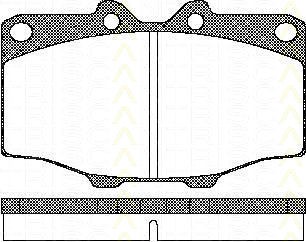 Bremsbelagsatzsatz Vorderachse TRISCAN für Toyota Hilux II Pick-up 2.4 D 4WD 