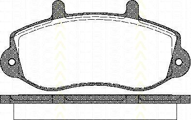 Bremsbelagsatzsatz Vorderachse TRISCAN für Renault Master II Pritsche/Fahrgestell 2.8 DTi 