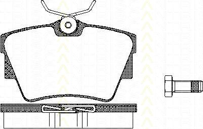 Bremsbelagsatzsatz Hinterachse TRISCAN für Renault Trafic II Bus 2.0 