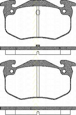Bremsbelagsatzsatz Hinterachse TRISCAN für Citroën Saxo 1.6 VTS 