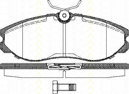Bremsbelagsatzsatz Vorderachse TRISCAN für Ford Maverick 2.4i 