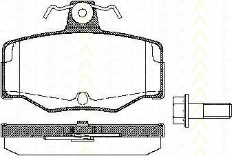 Bremsbelagsatzsatz Hinterachse TRISCAN für Nissan Primera Hatchback 2.0 TD 