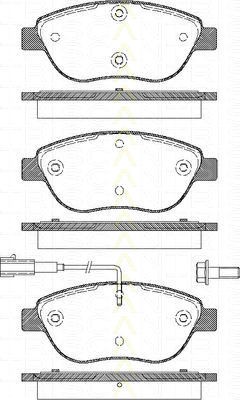 Bremsbelagsatzsatz Vorderachse TRISCAN für Fiat Punto 1.3 D Multijet 