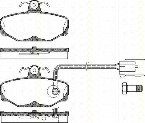 Bremsbelagsatzsatz Hinterachse TRISCAN für Ford Scorpio I 2.4i 