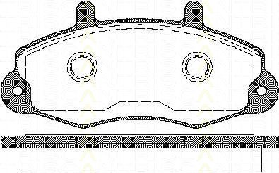 Bremsbelagsatzsatz Vorderachse TRISCAN für Ford Transit Kasten 2.5 TD 