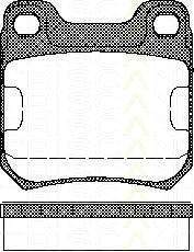 Bremsbelagsatzsatz Hinterachse TRISCAN für Opel Omega A 1.8 