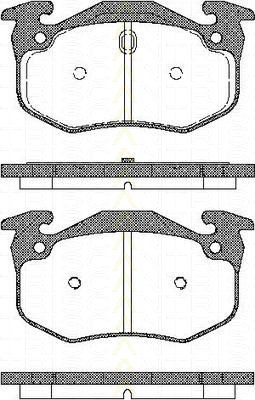 Bremsbelagsatzsatz Hinterachse TRISCAN für Renault 19 II Chamade 1.4 