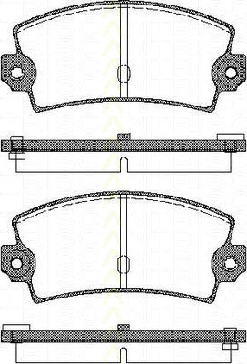 Bremsbelagsatzsatz Hinterachse TRISCAN für Renault 25 2.8 V6 