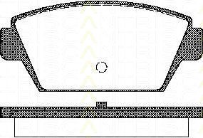 Bremsbelagsatzsatz Hinterachse TRISCAN für Mitsubishi Lancer IV 1.6 16V 