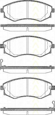 Bremsbelagsatzsatz Vorderachse TRISCAN für Hyundai Lantra I 1.8 i.e. 16V 
