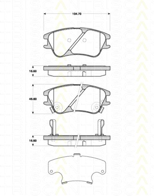 Bremsbelagsatzsatz Vorderachse TRISCAN für Hyundai Atos Prime 1.0i 
