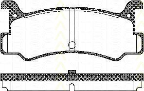 Bremsbelagsatzsatz Hinterachse TRISCAN für Mazda 323 P V 2.0 D 