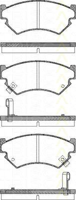 Bremsbelagsatzsatz Vorderachse TRISCAN für Subaru Justy I 1200 4WD 