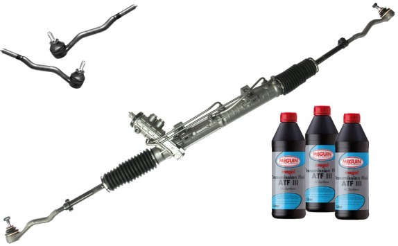 Lenkgetriebe BMW 3er E30 mit neuen Spurstangenköpfen und 3 Litern Hydrauliköl