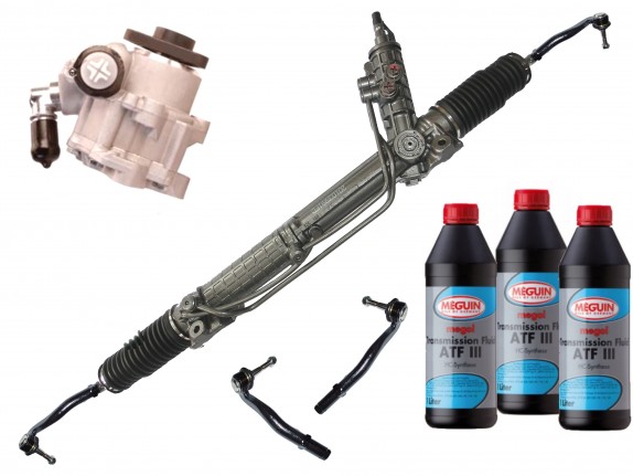 Lenkgetriebe BMW 5er E39 Komplettpaket mit neuen Spurstangenköpfe,Hydrauliköl und Servopumpe