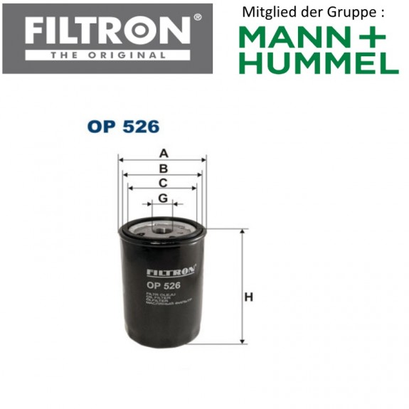 Ölfilter FILTRON OP526 