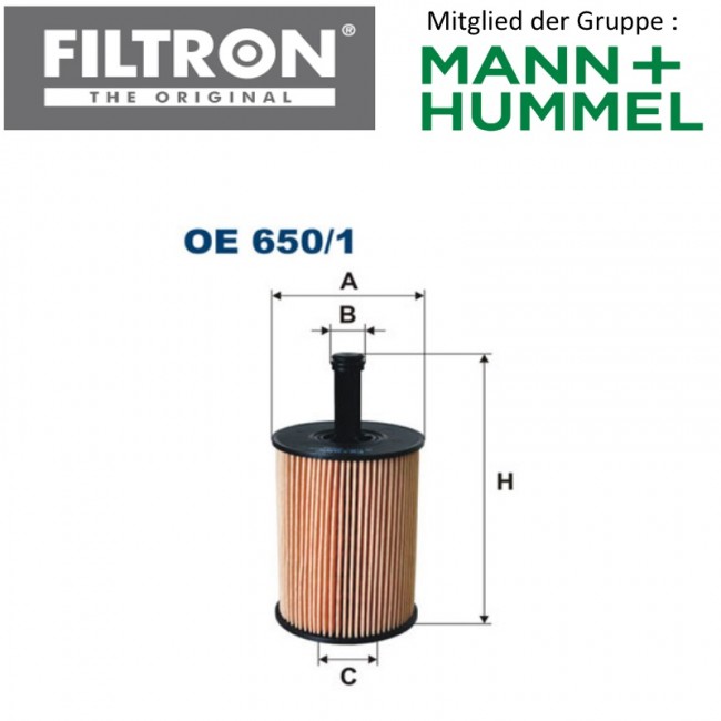 Ölfilter FILTRON OE650