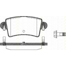 Bremsbelagsatzsatz Hinterachse TRISCAN für Opel Movano Kasten 1.9 DTi 