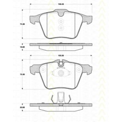 Bremsbelagsatzsatz Vorderachse TRISCAN für Volvo V70 III D5 