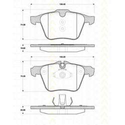 Bremsbelagsatzsatz Vorderachse TRISCAN für Volvo V70 III D3 
