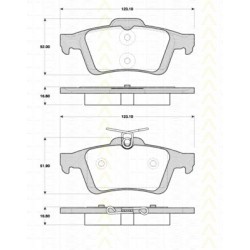 Bremsbelagsatzsatz Hinterachse TRISCAN für Ford C-Max II 1.6 TDCi 
