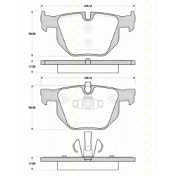 Bremsbelagsatzsatz Hinterachse TRISCAN für BMW 3er 325i 