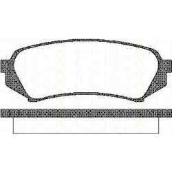 Bremsbelagsatzsatz Hinterachse TRISCAN für Toyota Land Cruiser 100 4.2 TD 