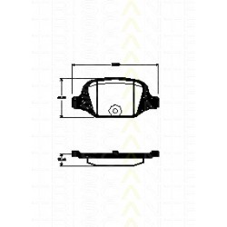 Bremsbelagsatzsatz Hinterachse TRISCAN für Fiat Panda 1.3 D Multijet 4x4 