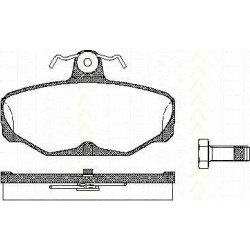 Bremsbelagsatzsatz Hinterachse TRISCAN für Ford Sierra Schrägheck 1.6 