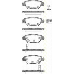 Bremsbelagsatzsatz Hinterachse TRISCAN für Opel Astra G Stufenheck 1.6 16V 