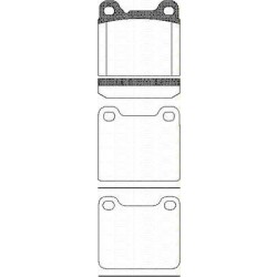 Bremsbelagsatzsatz Hinterachse TRISCAN für Volvo 240 2.0 