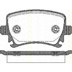 Bremsbelagsatzsatz Hinterachse TRISCAN für Audi A3 1.2 TSI 