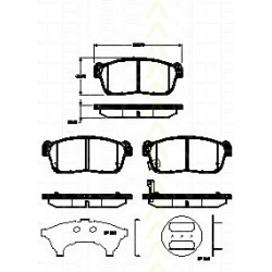 Bremsbelagsatz TRISCAN für Suzuki Carry Kasten 1.3 