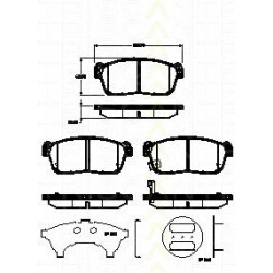Bremsbelagsatz TRISCAN für Suzuki Alto V 1.0 