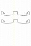 Montagesatz Bremsscheibenbelag TRISCAN für Chrysler PT Cruiser Cabriolet 2.4 