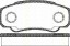 Bremsbelagsatzsatz Hinterachse TRISCAN für Citroën Jumper Kasten 2.0 