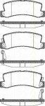 Bremsbelagsatzsatz Hinterachse TRISCAN für Toyota Celica Coupe 2.0 Turbo 4WD 