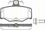 Bremsbelagsatzsatz Hinterachse TRISCAN für Nissan Primera Hatchback 2.0 TD 