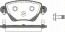 Bremsbelagsatzsatz Hinterachse TRISCAN für Ford Mondeo III Stufenheck 2.0 TDCi 