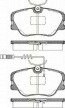 Bremsbelagsatzsatz Vorderachse TRISCAN für Mercedes-Benz 190 E Evolution II 2.5 