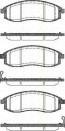 Bremsbelagsatzsatz Vorderachse TRISCAN für Mitsubishi L 200 2.5 D 